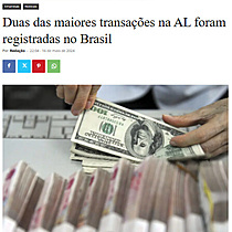 Duas das maiores transaes na AL foram registradas no Brasil